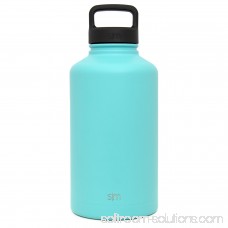 Simple Modern 64oz Summit Waterbottle + Extra Lid - Vacuum Insulated Double Wall Half Gallon Beer Growler 18/8 Stainless Steel Flask - Teal Hydro Travel Mug - Caribbean 567920783